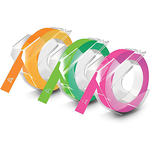 TAPEWRITER TAPE DYMO 9MMX2M FLURO PINK EA Each