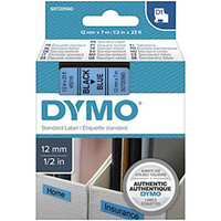 DYMO TAPE ELECT. 12MMX7M BLACKON BLUE EACH Each