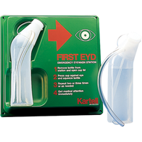 Kartell Personal Eyewash Station, Wall Mount Design, 30 x 30cm, with 1 Bottle of 500ml Solution, Each Each