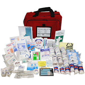 Livingstone First Aid Kit Customised for Sydney Trains, In Red Multi Compartment Heavy Duty Carry Bag Each