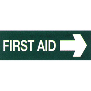 Livingstone Printed Sign 'First Aid Right Arrow', 100 x 300 mm, Self Adhesive Sticker, Each Each