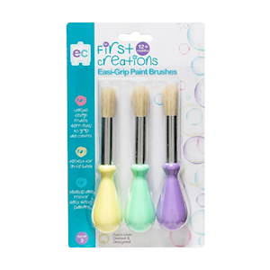 EC Colours First Creations Easi-Grip Paint Brush, Assorted, 3 Pieces/Pack Pack