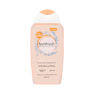Femfresh Daily Intimate Wash, 250mL, with Aloe Vera and Calendula Extract, Hypoallergenic, Each