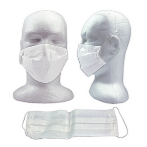 Livingstone Lightweight Face Mask, for Non-Therapeutic Use, with Elastic Earloop, 2-Ply Biodegradable Paper, White, No Fibreglass, 100/Bx Box