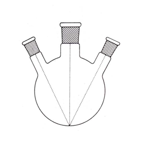 Flask, Round Bottom, 100ml, Three Neck, 24/29 Socket 14/23 Side Sockets, Borosilicate Glass, Australian, Each Each