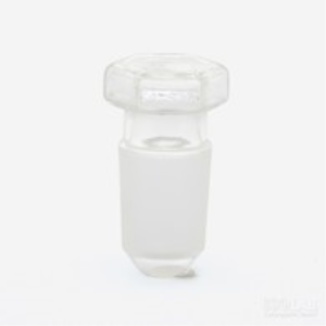 Lincon Glass Stopper, Socket Joint 24/29, Hexagonal Head, Hollow with Tip, Borosilicate Glass, Each Each