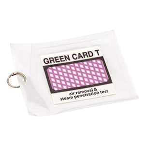 Getinge Bowie Dick Test Green Card, Air Removal and Steam Penetration Test, 15 x 15 x 10 cm, 15 Pieces/Pack Pack