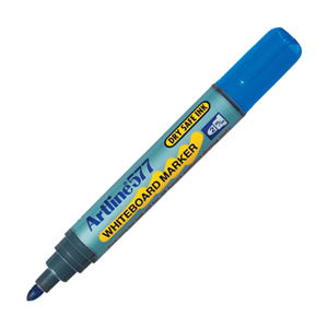 Artline 577 Whiteboard Marker, Bullet Point, 2mm, Blue, 12/Box Box