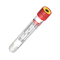 Greiner Vacuette Tube with Red Cap and Yellow Ring, 8ml, Serum Gel, 50/Pack Box