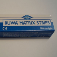 Ruwa Matrix strips, Straight 8 mm, Length 75 mm, White, 200/Box Box