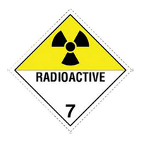 STICKER CLASS 7 'RADIOACTIVE' PAPER 100X100MM 250/RL Roll