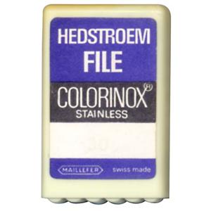 Maillefer H-Files, 21mm, No. 25, Stainless Steel, Colour-Coded, 6/Pack