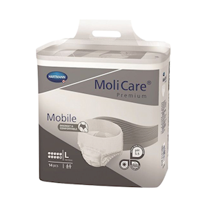 Hartmann Molicare Premium Mobile 10 Drops, 100 - 150cm, 2616ml, Large, Pull Up, Unisex, 14/Pack Pack