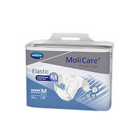 Hartmann Molicare Premium Elastic 6 Drops, 85 - 120cm, 2159ml, Medium, 30 Pieces/Pack, (165272) Pack