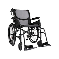 Hero Medical Comfy Lite Wheelchair, 42 x 45cm, Self-Propelled, Seat Width: 45cm, Maximum Capacity: 135kg, Matte Black, Each Each