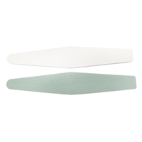 Sofeel Green Quick Shine Buffer, 2 Sided, Green 400/White 4000 Grit, White Core, Rocket, 3.1 x 17.8cm, Each Each