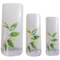 HAWLEY TIPS AIR BRUSHED WHT SHIMMER,WHT FLOWERS & LEAVES- 70 Pack