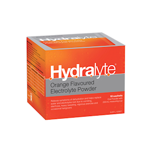 Hydralyte Electrolyte Powder, Orange 10/Box Box