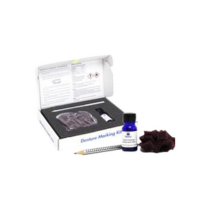 iDentOz Denture Marking Kit, With Abrasive pads, Marking pencil and Sealant liquid, Can label approximately 60 to 70 Dentures Each