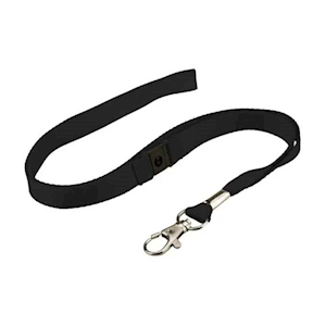 ID Warehouse Lanyards with Trigger Hook, Breakaway, 16mm, Black, 50/Pack