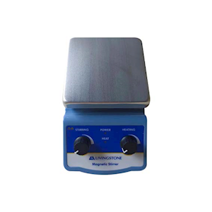 Livingstone Magnetic Stirrer, 1 Litre Capacity, Speed: 0-1600rpm,with Aluminium Hot Plate: 120 x 120mm, Heats up to 320deg C Each