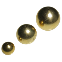IEC Pendulum Bob, with 1.5mm Hole, Round, 25mm, 20mm, 12mm, Brass, 3 Pieces/Set Set