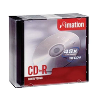 Recordable Cdr 80min 700mb Slim Case Imation Each Each
