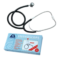 Livingstone Infant Dual Head Stethoscope Latex Free, Black Tube, Each Each