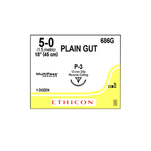 686G Plain Gut 5/0 P-3 45cm.12/Box Box