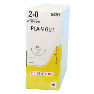 Suture Plain Gut 2/0 CT-1, 70cm 36/Box Box