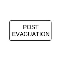 "POST EVACUATON" - X-RAY LABEL500/BOX Box