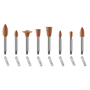 Kenda Amalgam Pre-Polishing, No. 2007, 3 x 6mm, Small Cone, Right Angle, Brown, 6/Pack Pack
