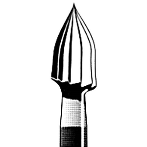 Jet 7104 Tungsten Carbide Burs, Trim and Finishing, Flame Friction Grip, 014, Each Each