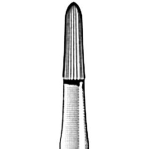 Jet 9803 Tungsten Carbide Burs, Finishing, Bullet Friction Grip, 012, Each Each