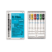 Kerr K-Files, 25mm, No. 55, Stainless Steel, Colour-Coded, 6/Pack (06076) Pack