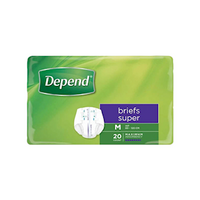 Depend Briefs Super, Medium, 60/Carton Carton