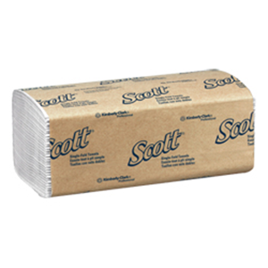 Scott Interfold Towel, 27 x 24cm, White, 250 Sheets/Pack, 16 Packs or 4000/Carton Carton