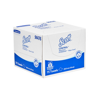Scott Control Absorbent Hydroknit Wipers, 33 x 32.5cm, Small, White, 75 Wipers/Pack, 6 Packs/Carton Carton