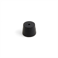 Rubber Stopper, One Hole, 19mm Base x 22mm Top x 19mm Height, Each Each