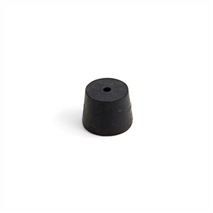 Rubber Stopper, One Hole, 19mm Base x 22mm Top x 19mm Height, Each Each