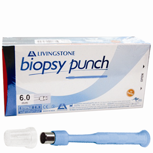 Livingstone Biopsy Punch with Stainless Steel Cutting Edge