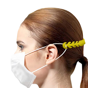 Livingstone Face Mask Extenders, Yellow, 2/Pack Pack