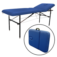 Damaged, Elite 635 Portable Massage Table, Blue, 186 x 66 x 79cm, 200kg Capacity, Foldable in Half, Each