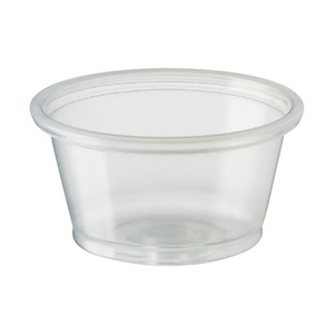 Livingstone Polypropylene Plastic Portion Cups Squat, 22.2ml or 3/4 Ounce Capacity, Clear, Disposable, Recyclable, 250/Pack Pack