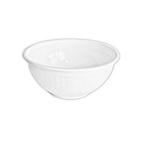 Round Plastic Bowl, 150ml, Recyclable, White, 50/Pack, 1000/Carton