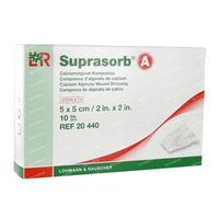 Suprasorb A Alginate Dressing, 5 x 5cm, 10/Pack Pack