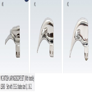 Macintosh Laryngoscope, Child, HAndle And Three Blades, Sizes 0, 1 And 2, Set Each