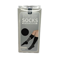 Ez Travel Compression Socks, Medium, Anti-Fatigue, Unisex, 1 Pair/Pack