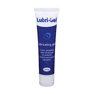 Lubri-Gel Lubricating Gel, 100g, Greaseless, Water-soluble, Clear, Each