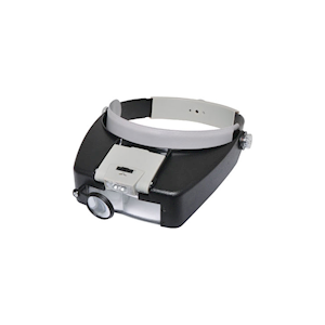 Altronics Headband Magnifier with LED Light and Swivel Loupe, Each Each